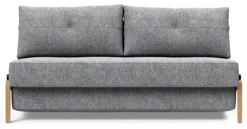 Сив разтегателен диван Wood Twist Granite, 96 x 167 cm Cubed - Innovation