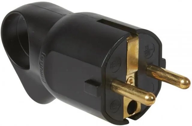 Legrand Щепсел черен 2P+Т 16A 250V с ринг  - 050328
