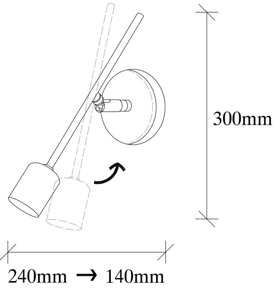 Метална стенна лампа в хром Opviq lights Metha - Opviq lights