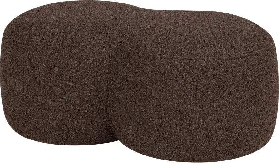 Тъмнокафява табуретка от прежда с примки от букле Umbo – noo.ma