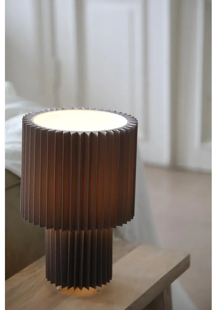 Сива настолна лампа с текстилен абажур (височина 32 cm) Catis – Markslöjd