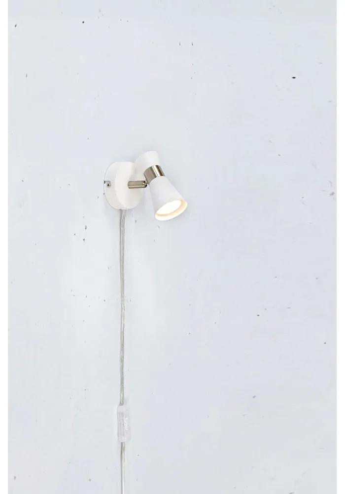 Бяла стенна лампа (дължина 12 см) Folie - Markslöjd