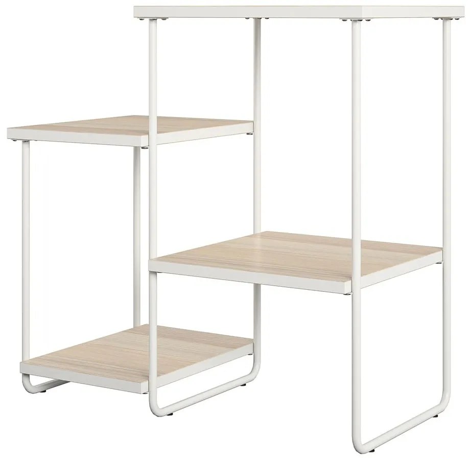 Бяло-в естествен цвят конзолна маса с ясенов плот 35x67 cm Dante – Støraa