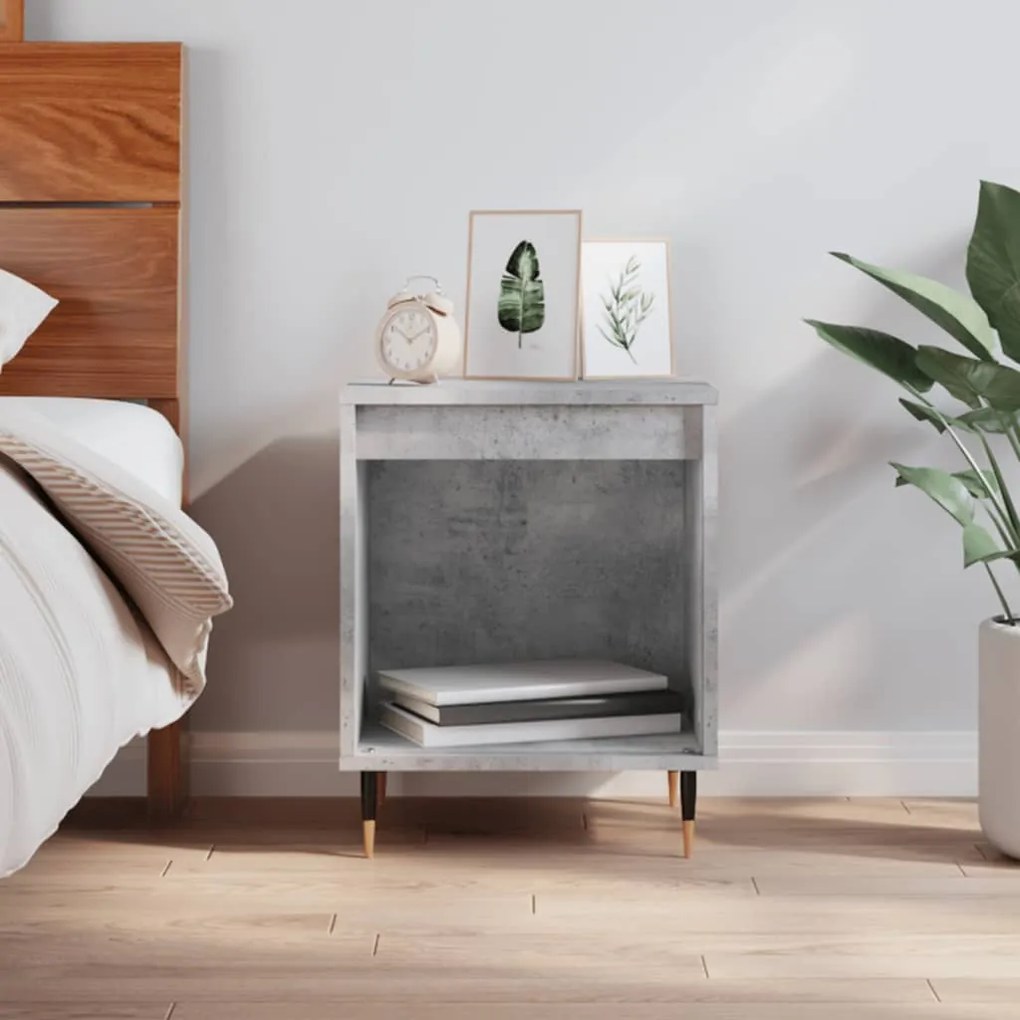 Sonata H Нощно шкафче бетонно сиво 40x35x50 см инженерно дърво
