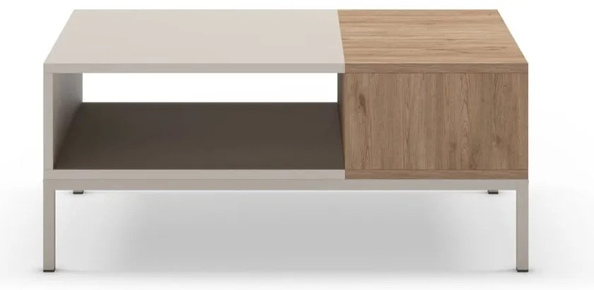 Кремава масичка за кафе 56x90 cm Cailin – Marckeric