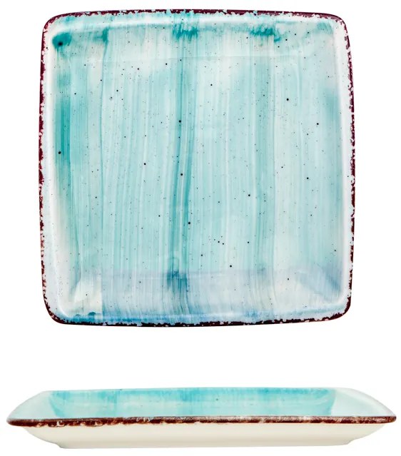 Gural Porselen - Turquoise Квадратна чиния 19x19cm. (NBNORD19X19DU50TM)