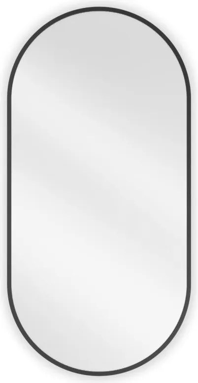 Mexen Loft овално огледало за баня 90 x 45 см, черна рамка - 9851-090-045-000-70