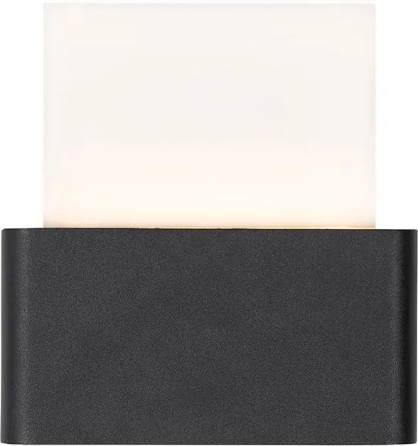 Външна стенна лампа черна с LED за номера на къщи IP54 - Kandi