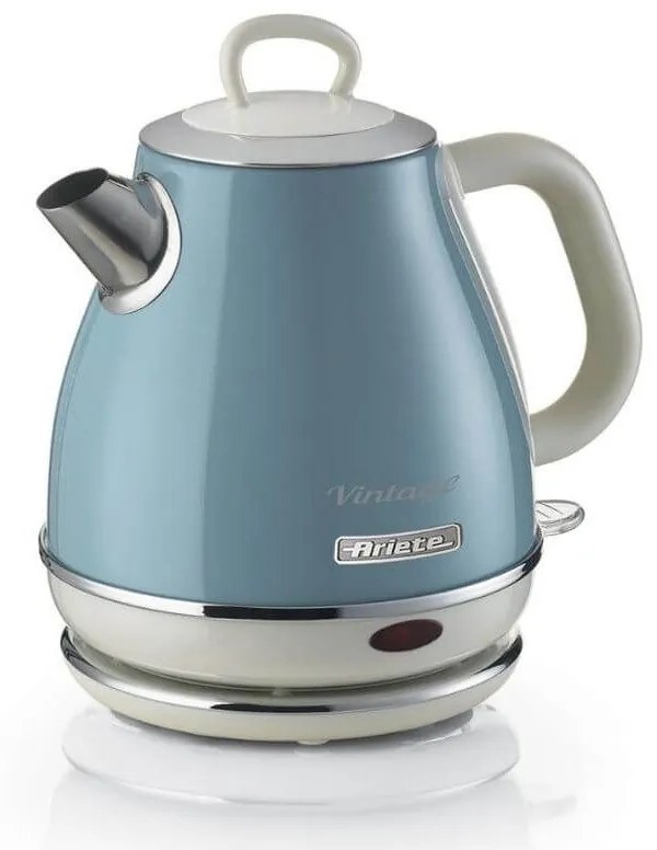 Електрическа кана Ariete VINTAGE 2868/05, 1630W, 1 л, Метален корпус, Бързо завиране, Безжична основа, Син