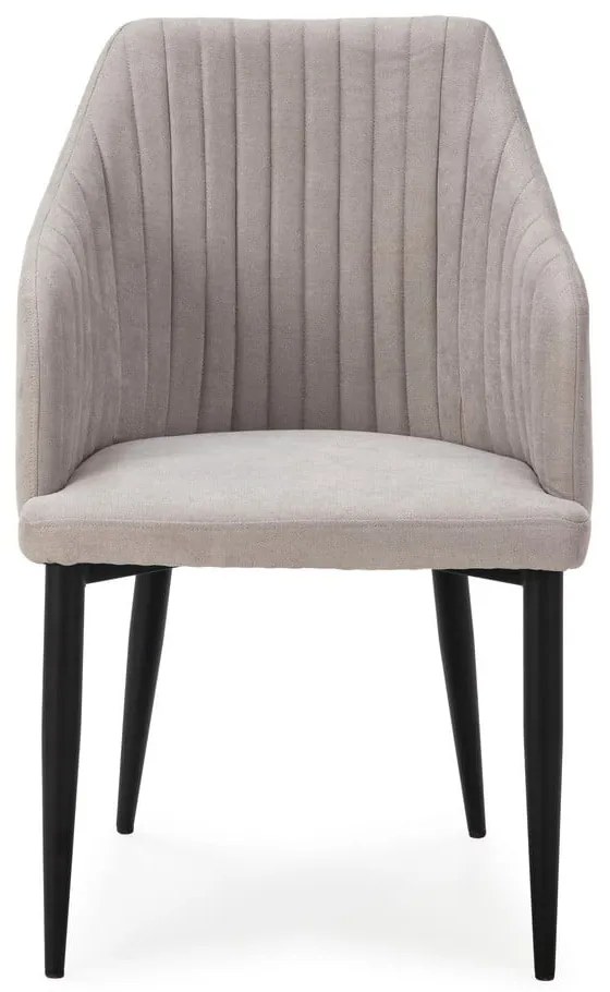 Светлосиви тапицирани трапезни столове в комплект 2 бр. Nadi – Marckeric