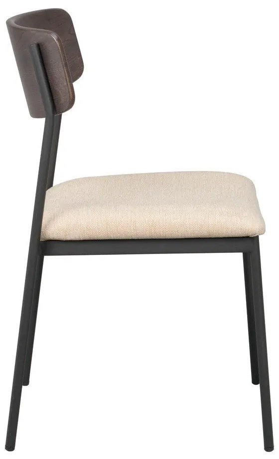 Трапезни столове в кремаво и тъмнокафяво в комплект от 2 бр. Maymont – Rowico