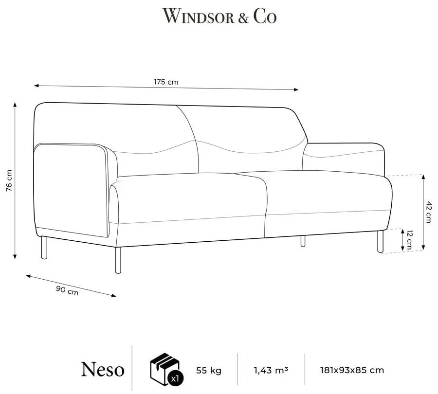 Сив диван , 175 см Neso - Windsor &amp; Co Sofas