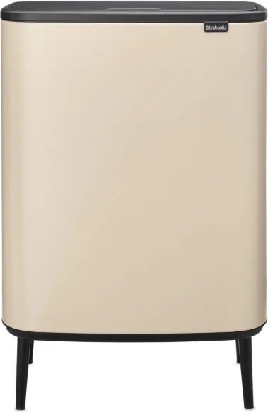 Кош за боклук Brabantia Bo Touch Hi 1010457, 60 л, Странични отвори за пренасяне, Регулируеми крака, Бежов