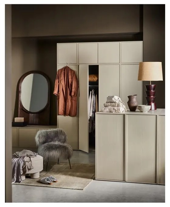 Кремав модулен шкаф от борова дървесина 50x200 cm Daily - vtwonen