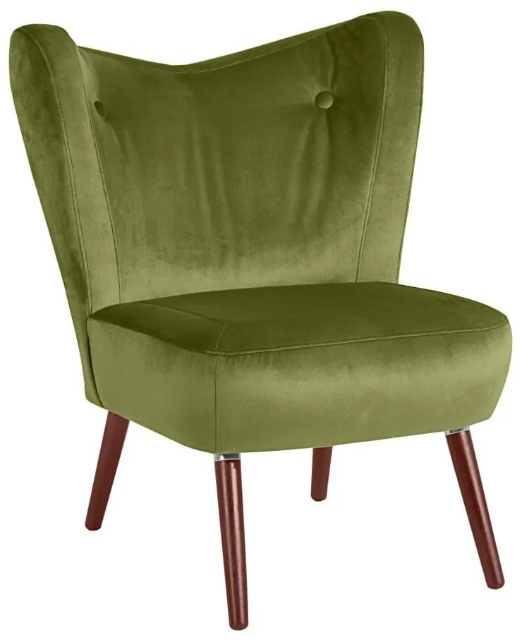 Зелен фотьойл от кадифе Sari - Max Winzer