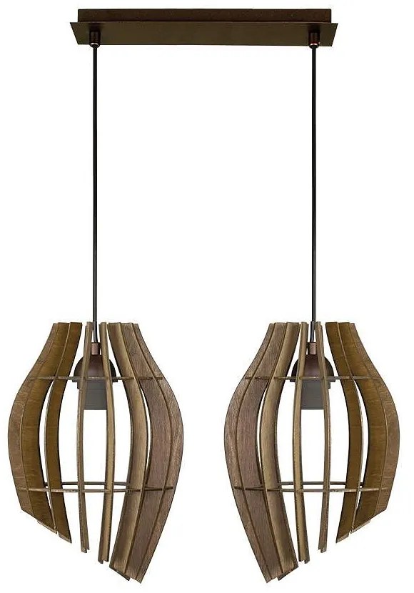 Пендел ТЮЛИП, орех, 2xE27