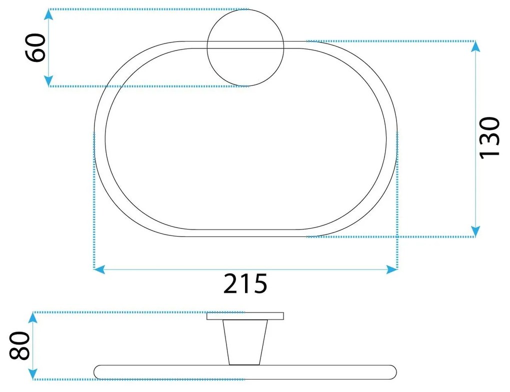 Закачалка за баня RING 1607 Aristo Четка мед