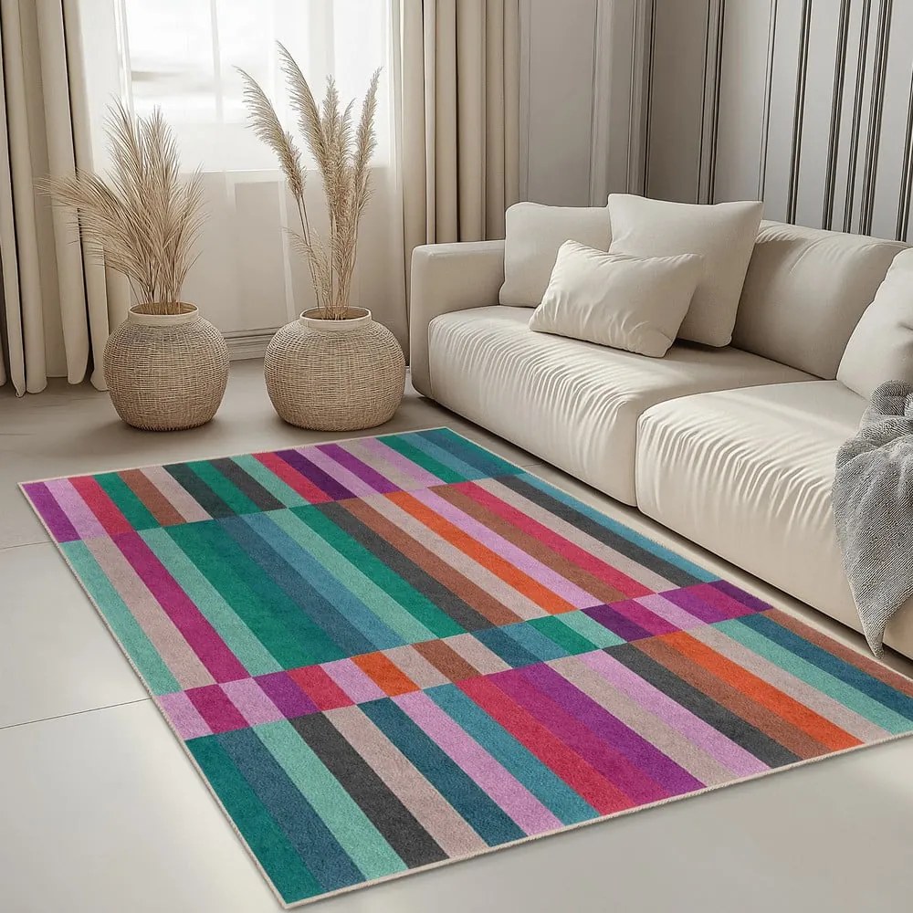 Тюркоазена пътека подходяща за пране 80x200 cm Acid Rain – Mila Home