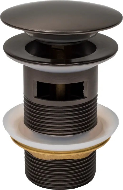 Mexen корк клик-клак кръгъл с преливник, графит - 79920-66