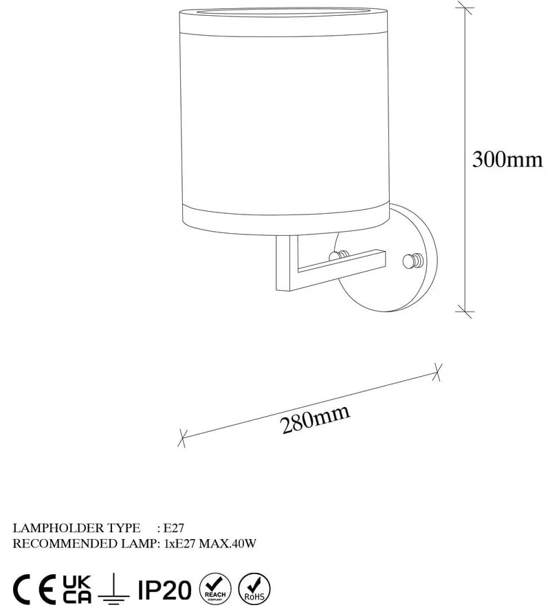 Стенна лампа в златисто Way – Opviq lights