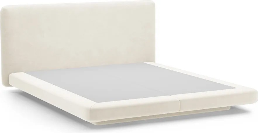 Двойно легло тапицирано в цвят слонова кост 160x200 cm Linea – Micadoni