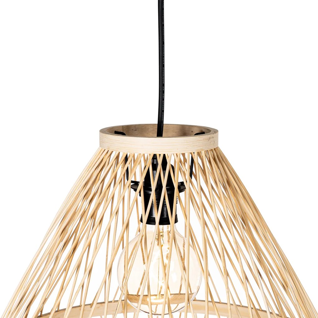 Ръстичен външен висящ аплик ратан 3-светлина - Calamus