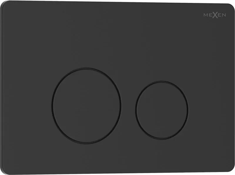 Mexen Tex 06 бутон за изплакване от неръждаема стомана, черен мат - 6106-02