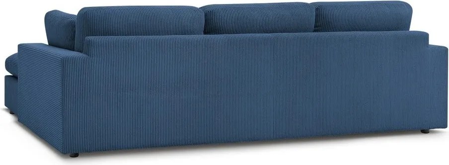 Син ъглов диван от рипсено кадифе Belair – Bobochic Paris