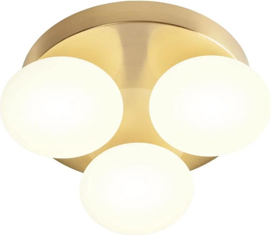 Redo 01-4307 - LED таванно осветително тяло за баня OVUM 3xLED/5W/230V IP44 месинг