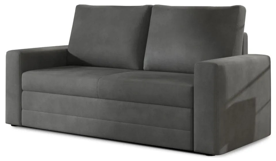 Тъмносив кадифен сгъваем/с място за съхранение диван 151 cm Wave – ELTAP