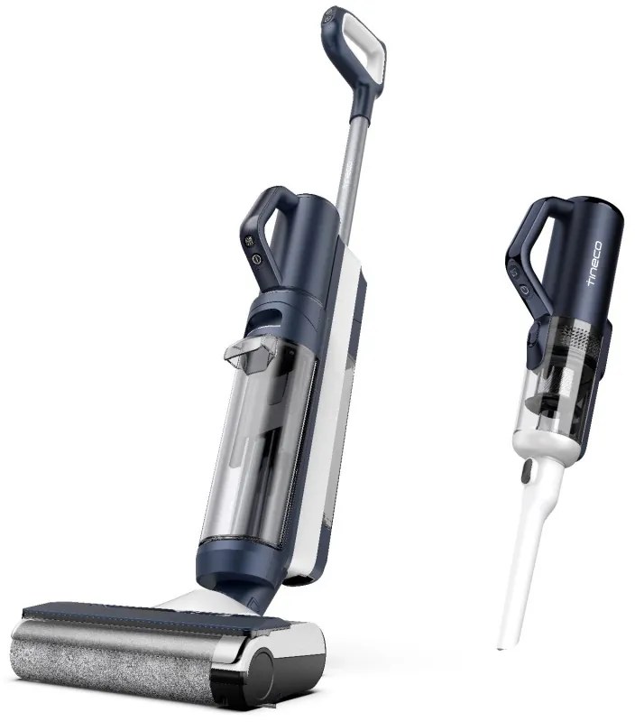 Вертикална прахосмукачка Tineco Floor One S5 Combo Plus, 22W, 0.45 л мръсна/0.5 л чиста/0.16 л прах, Wi-Fi, iLoop Smart Sensor, Самопочистване, Автономия 22 мин, До 90м2, Черен