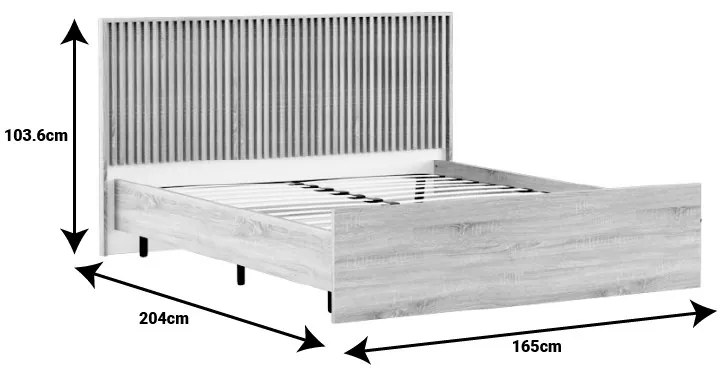 Легло Брус 200-000761 цвят дъб-бял