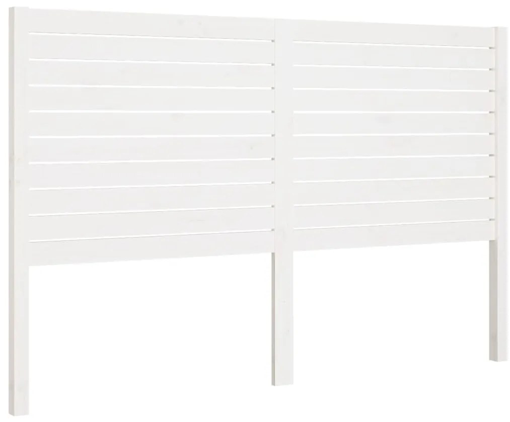 819021 vidaXL Горна табла за легло, бяла, 146x4x100 см, бор масив