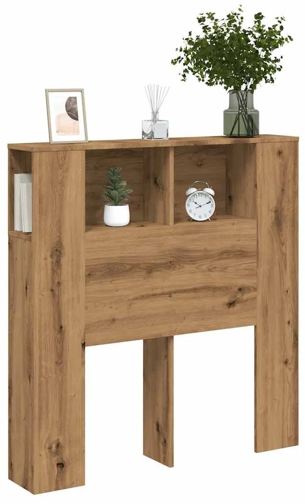 856877 vidaXL Табла за легло тип шкаф, 100x18,5x102,5 см, инженерно дърво