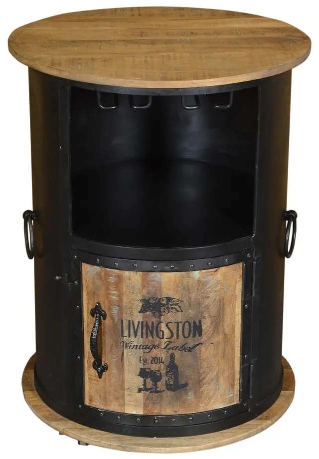 Черен метален шкаф за вино за 9 броя бутилки, 60x85 cm Luni – Interia Home &amp; Living