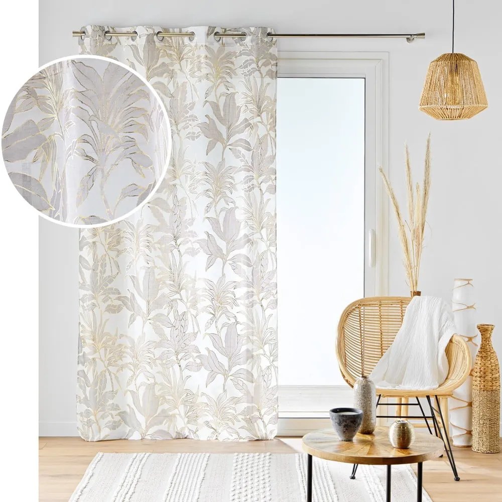 Завеса в бежов и златист цвят 135x240 cm Vayana – douceur d'intérieur