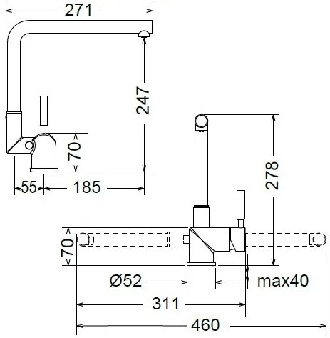 Кухненски кран La Torre Tech 12115