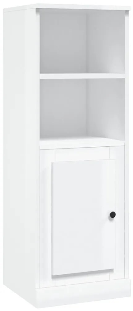 816322 vidaXL Висок шкаф, бял гланц, 36x35,5x103,5 cm, инженерно дърво