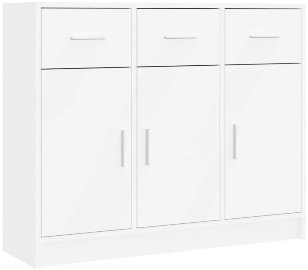 823008 vidaXL Бюфет, бял, 91x28x75 см, инженерно дърво