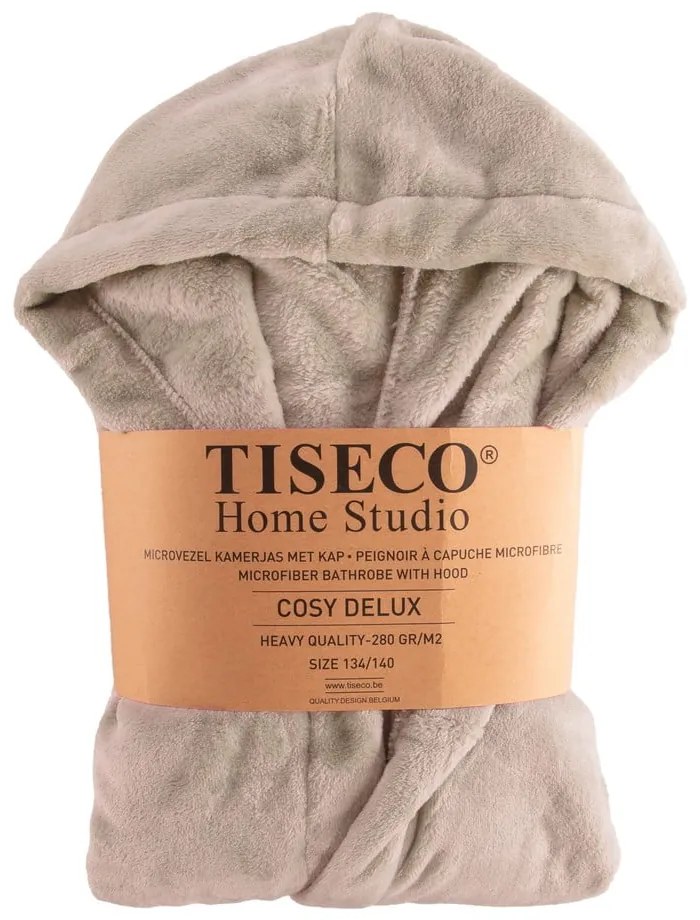 Кафява детска хавлия размер 134-140 от микроплюш Delux – Tiseco Home Studio