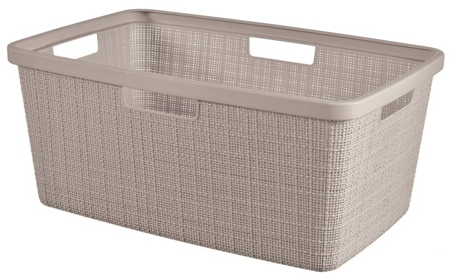 Кафяво-сив пластмасов кош за пране 46 l Jute – Curver