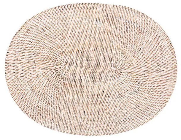 Бяла подложка от ратан, 30 x 40 cm - Tiseco Home Studio
