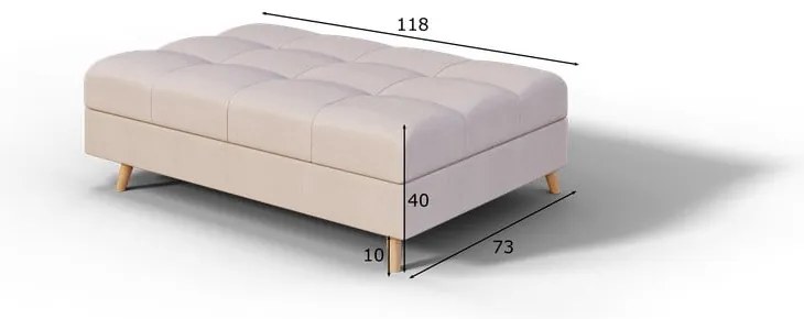 Кремава табуретка за крака Ariella - Ropez