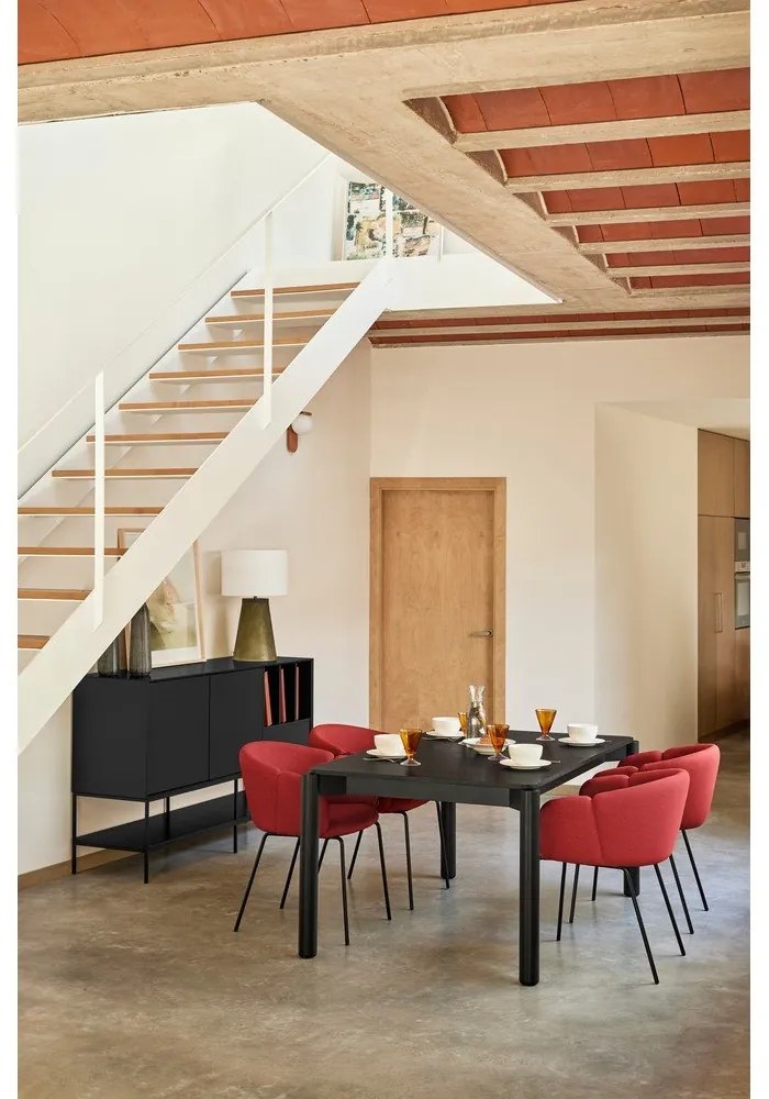 Черен скрин 166x98x45 cm Platt – Teulat