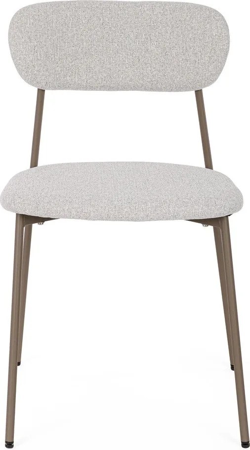 Светлокафяв тапициран трапезен стол Inka – Yes Everyday