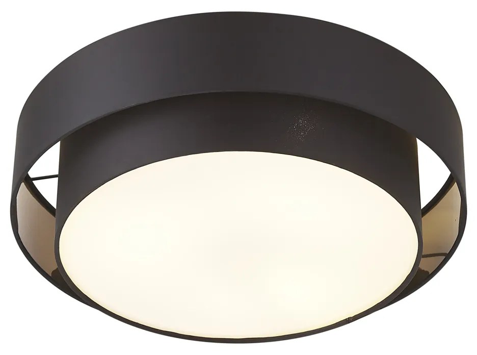 Модерна таванна лампа черна 50 см 3-светлини - Steve