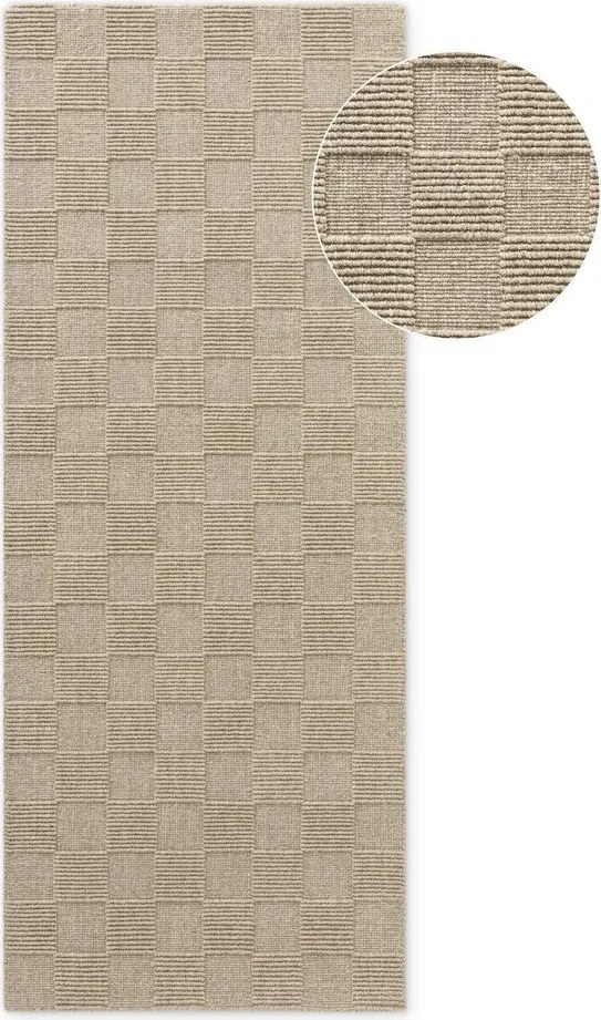 Бежова ръчно изработена вълнена пътека 80x200 cm Scala – Villeroy&Boch