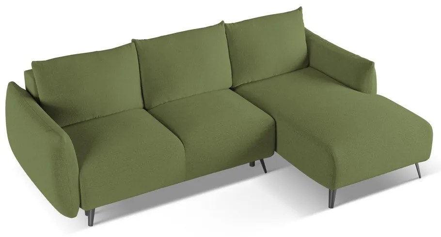Зелен ъглов диван (десен ъгъл) Malie – Makamii
