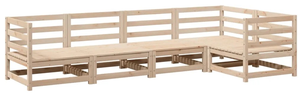 3299430 vidaXL Градински комплект от 5 части, масивна борова дървесина