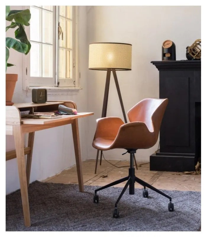 Кафяв офис стол Офис стол Nikki - Zuiver